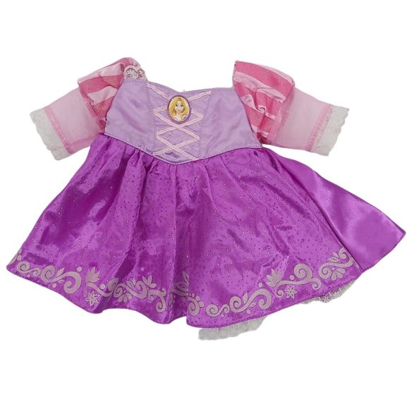 Build A Bear Workshop Disney Princess Rapunzel Tangled Gown Dress Purple Pink - Picture 1 of 11